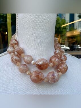 Vintage 50s 60s Mid Century Chunky Beaded Necklace